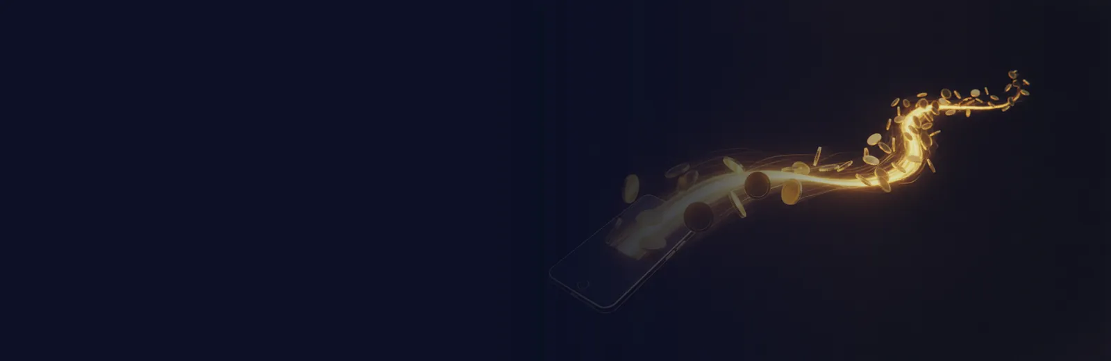 Goldmünzen fliegen aus einem Smartphone – Willkommenspaket und schnelle Auszahlung bei BlitzBet Österreich